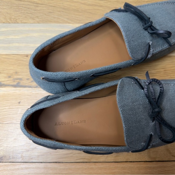 Alton Lane Gray Canvas Slip-On Driving Loafers Size 42 main image 5